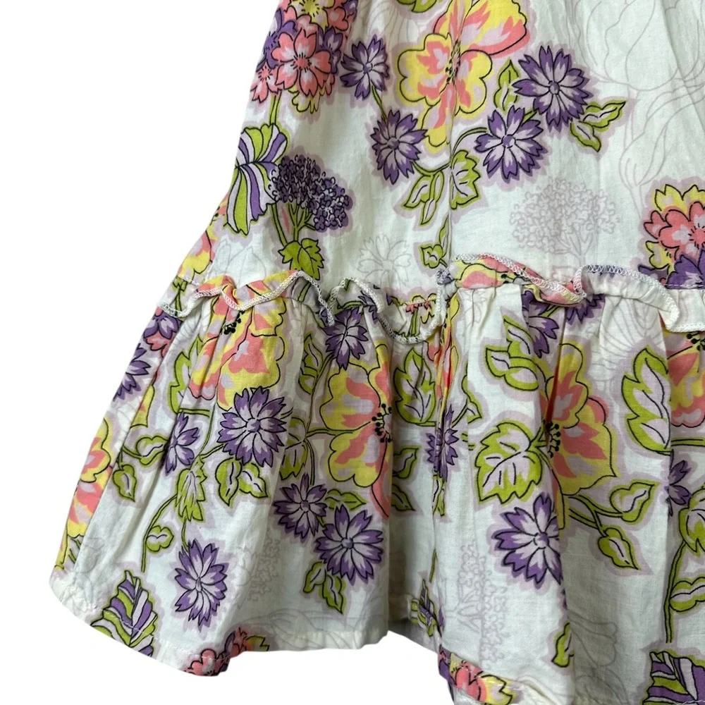 Susina Floral Ruffle Mini Skirt Women Sz M - Picture 2 of 5